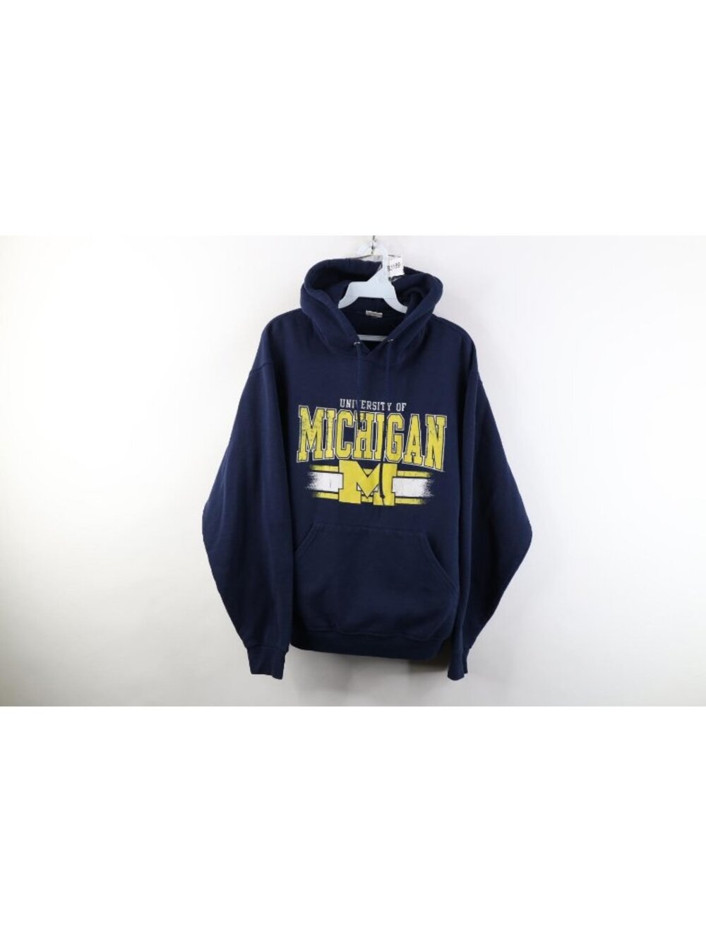 Vtg Russell Athletic Mens Medium Faded University of Michigan Hoodie Sweatshirt